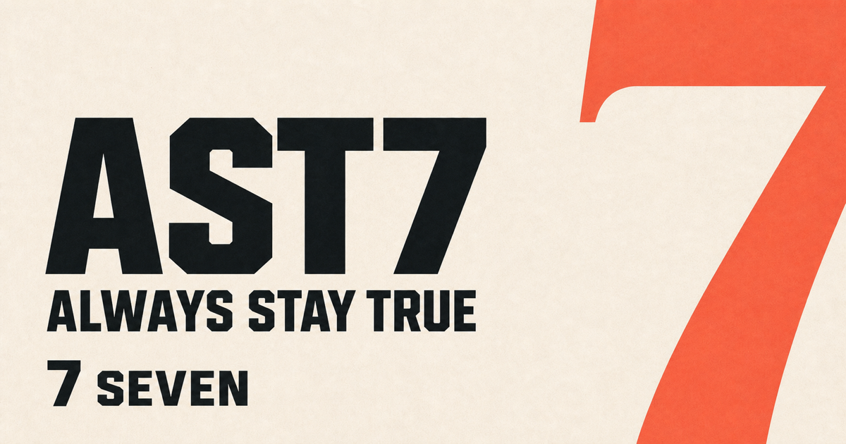 AST7 品牌视觉：Always Stay True，7 seven